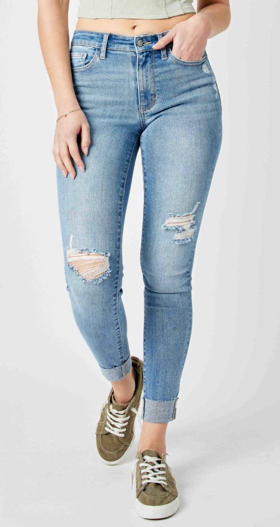 Judy Blue Mid Rise Cuff