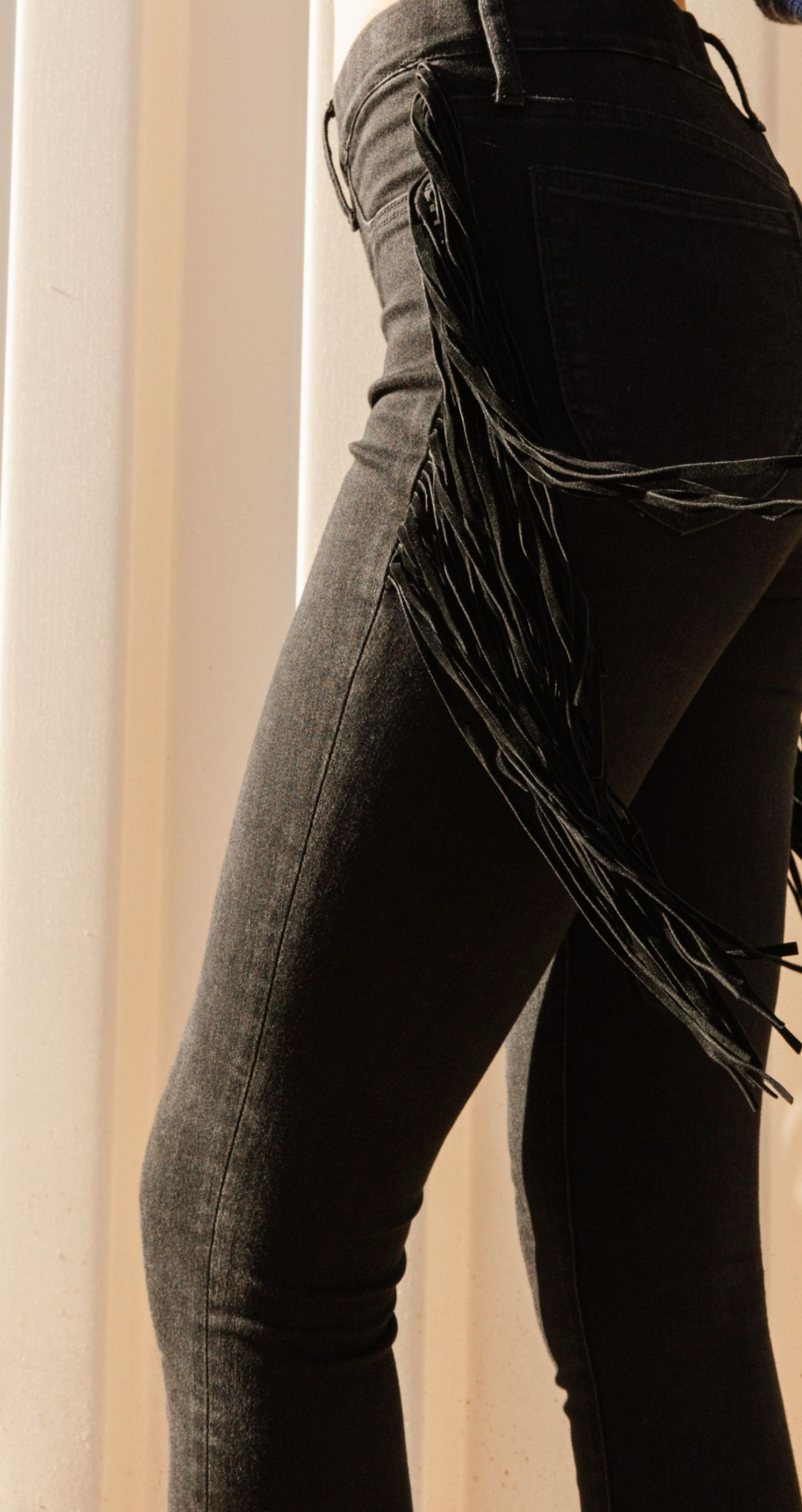 Judy Blue High Rise Side Fringe Skinny Jeggings