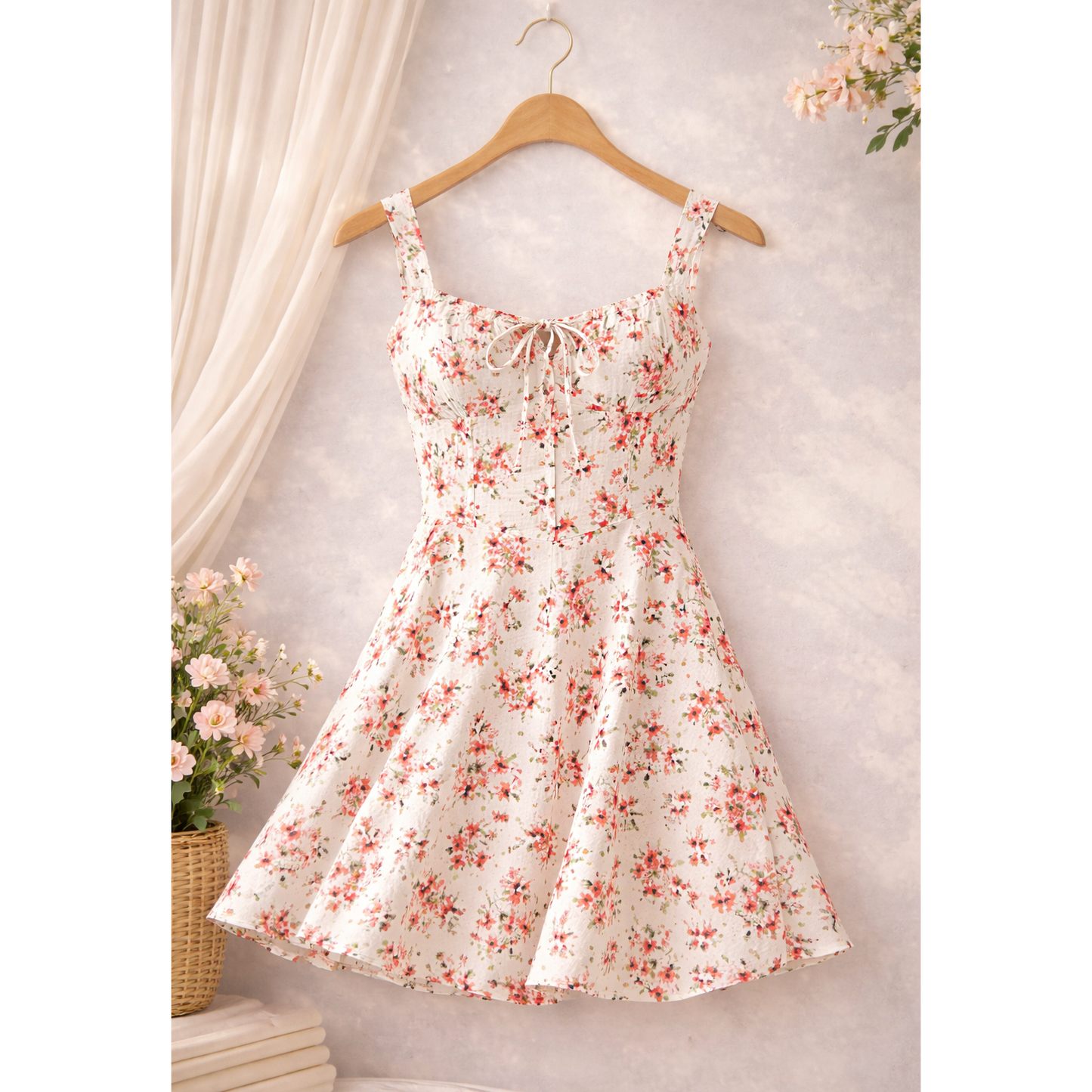 BLOSSOM CORSET MINI DRESS: IVRES / M