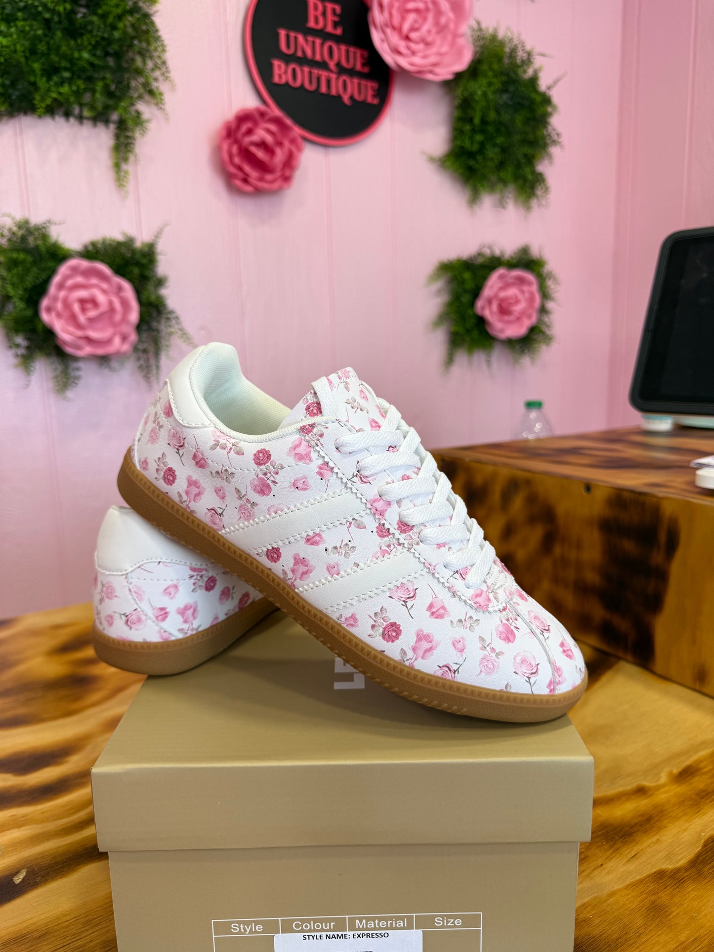 Blushing bloom sneakers